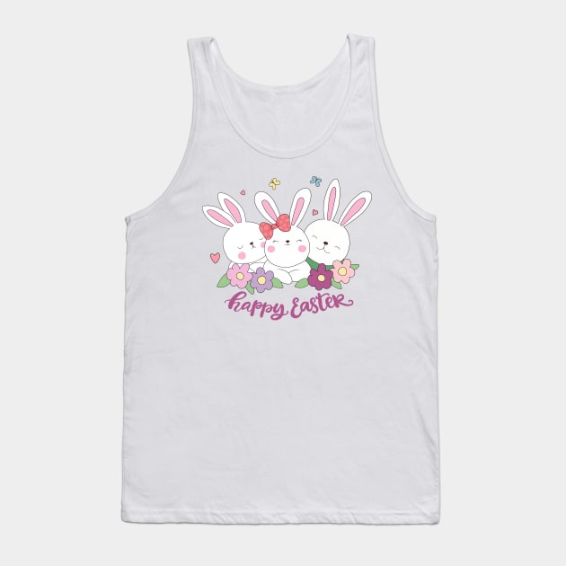 Easter Bunnies Tank Top by valentinahramov